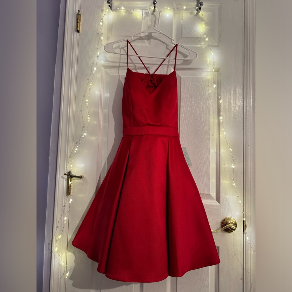 Red Mini A-Line Dress